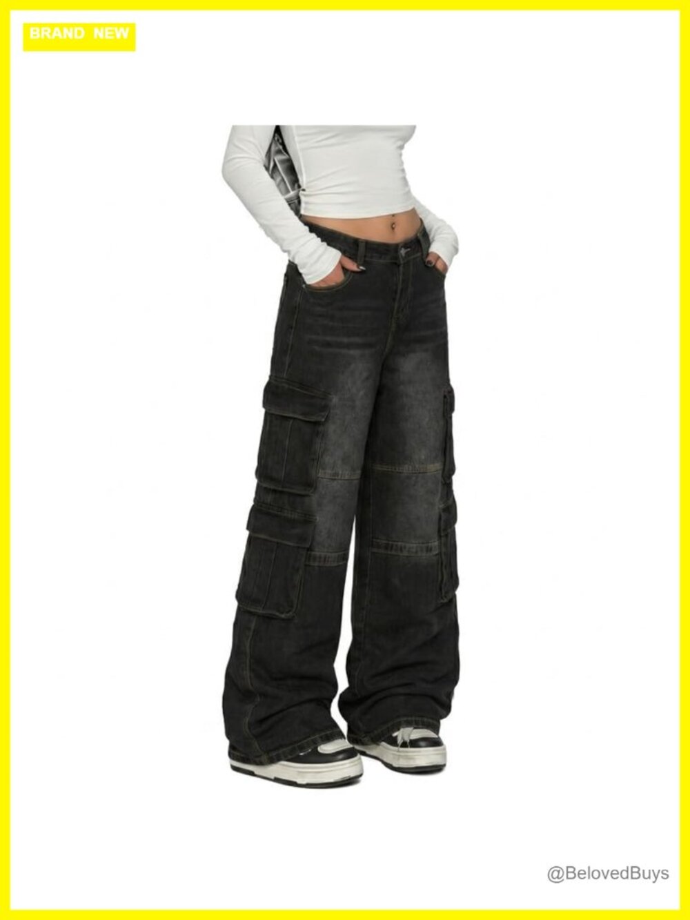 Cargo Jeans for Women Baggy Wide Leg Streetwear